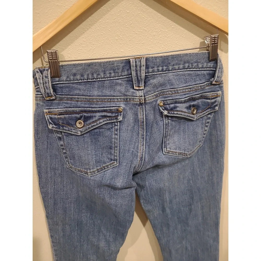 Vtg. GAP Low Rise Boot Cut Women SZ‎ 8L med wash stretch jean casual Y2K with